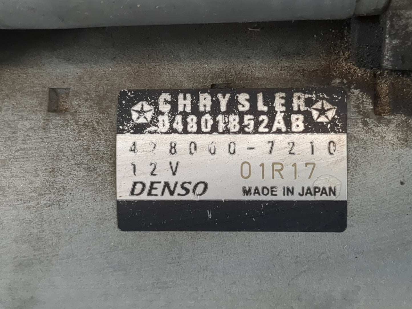 2005-2021 Jeep Grand Cherokee Car Starter Motor Solenoid OEM P/N:04801852AB Fits OEM Used Auto Parts - Oemusedautoparts1.com