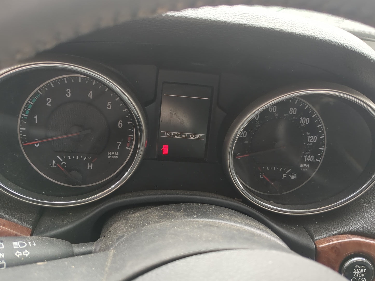 2012 Jeep Grand Cherokee Instrument Cluster Speedometer Gauges Miles:162K Fits OEM Used Auto Parts - Oemusedautoparts1.com