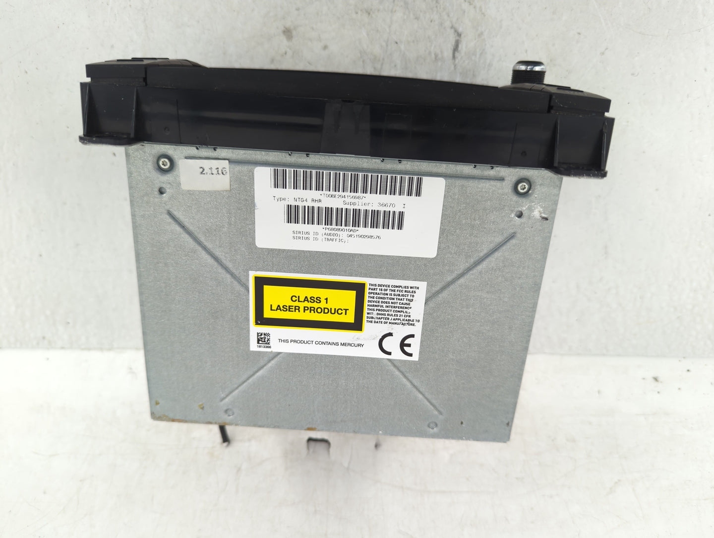 2012 Jeep Grand Cherokee Radio AM FM Cd Player Receiver Replacement P/N:P68089010AD Fits OEM Used Auto Parts - Oemusedautopa