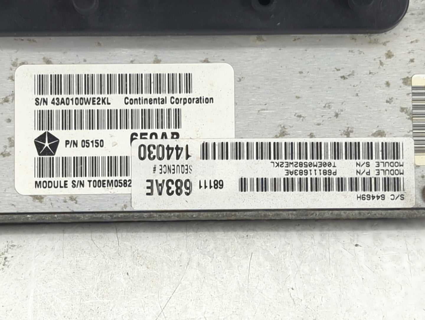 2012-2013 Jeep Grand Cherokee PCM Engine Control Computer ECU ECM PCU OEM P/N:68111683AE P68111683AE Fits Fits 2012 2013 OEM