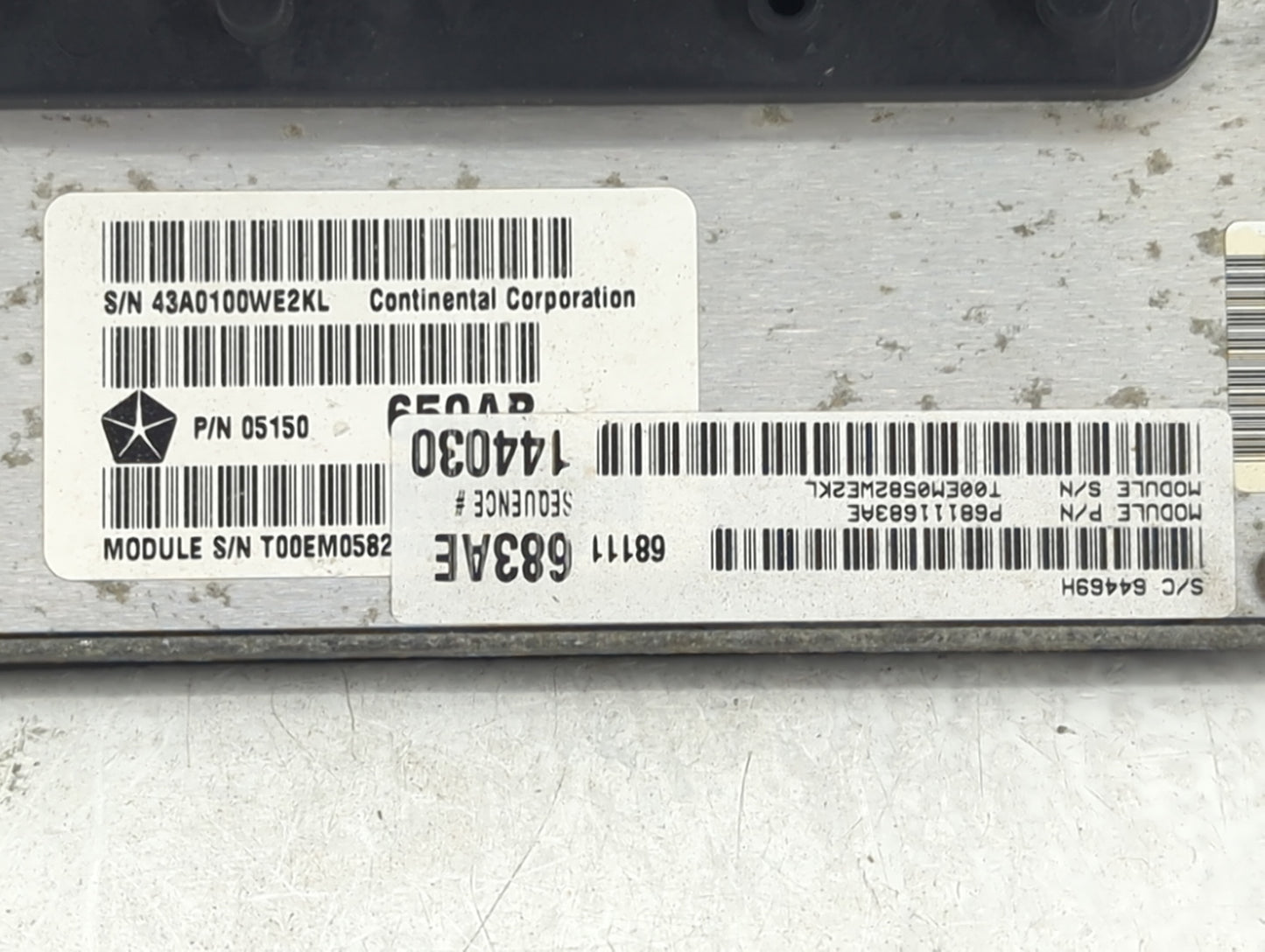 2012-2013 Jeep Grand Cherokee PCM Engine Control Computer ECU ECM PCU OEM P/N:68111683AE P68111683AE Fits Fits 2012 2013 OEM