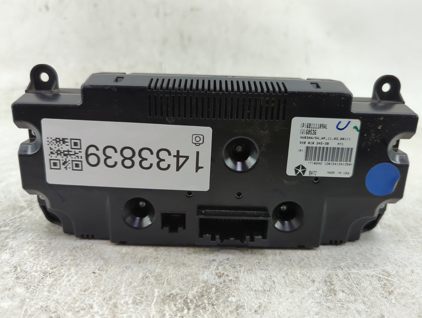 2012 Jeep Grand Cherokee Climate Control Module Temperature AC/Heater Replacement P/N:68111109AL Fits OEM Used Auto Parts - 