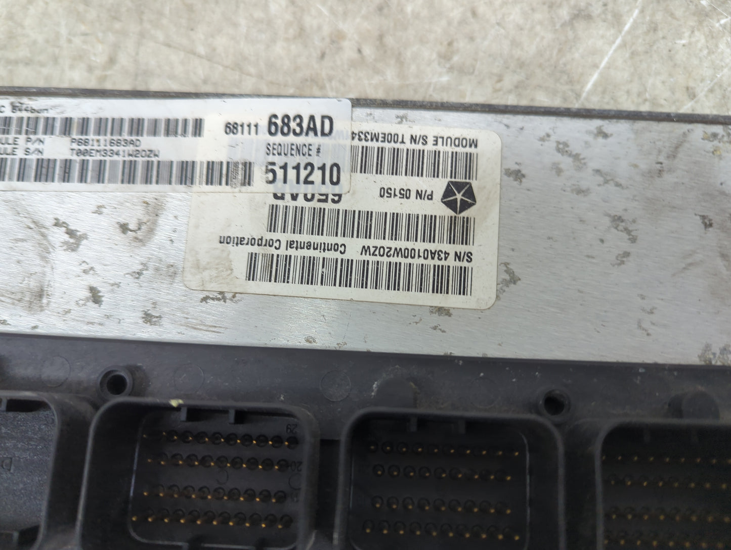 2012-2013 Jeep Grand Cherokee PCM Engine Control Computer ECU ECM PCU OEM P/N:68111683AD P68111683AD, 05150 Fits Fits 2012 2