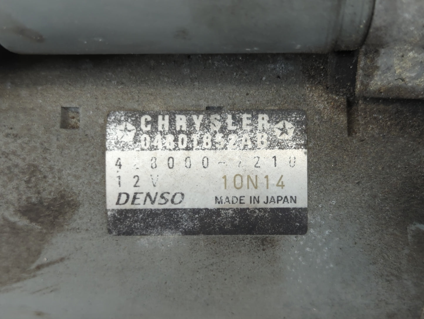 2011-2012 Jeep Grand Cherokee Car Starter Motor Solenoid OEM P/N:0481852AB Fits Fits 2011 2012 OEM Used Auto Parts - Oemused