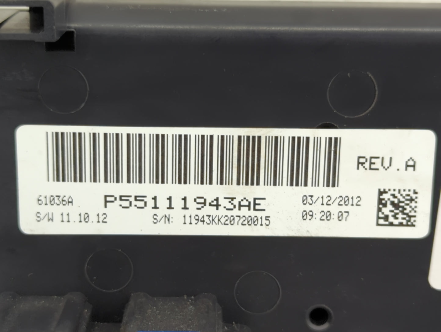 2010-2012 Jeep Liberty Climate Control Module Temperature AC/Heater Replacement P/N:P55111943AE Fits Fits 2010 2011 2012 OEM