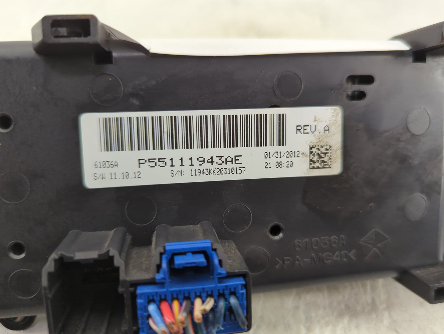 2010-2012 Jeep Liberty Climate Control Module Temperature AC/Heater Replacement P/N:P55111943AE Fits Fits 2010 2011 2012 OEM