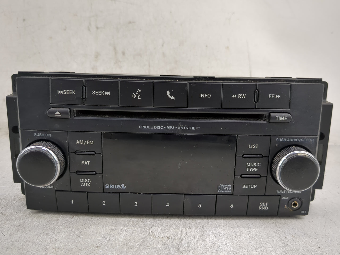 2012 Jeep Liberty Radio AM FM Cd Player Receiver Replacement P/N:P05091198AB Fits Fits 2013 2014 2017 OEM Used Auto Parts - 