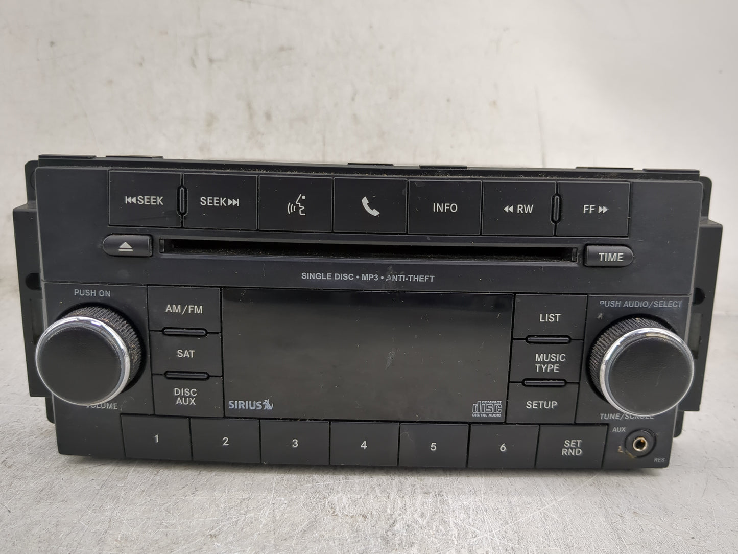 2012 Jeep Liberty Radio AM FM Cd Player Receiver Replacement P/N:P05091198AB Fits Fits 2013 2014 2017 OEM Used Auto Parts - 