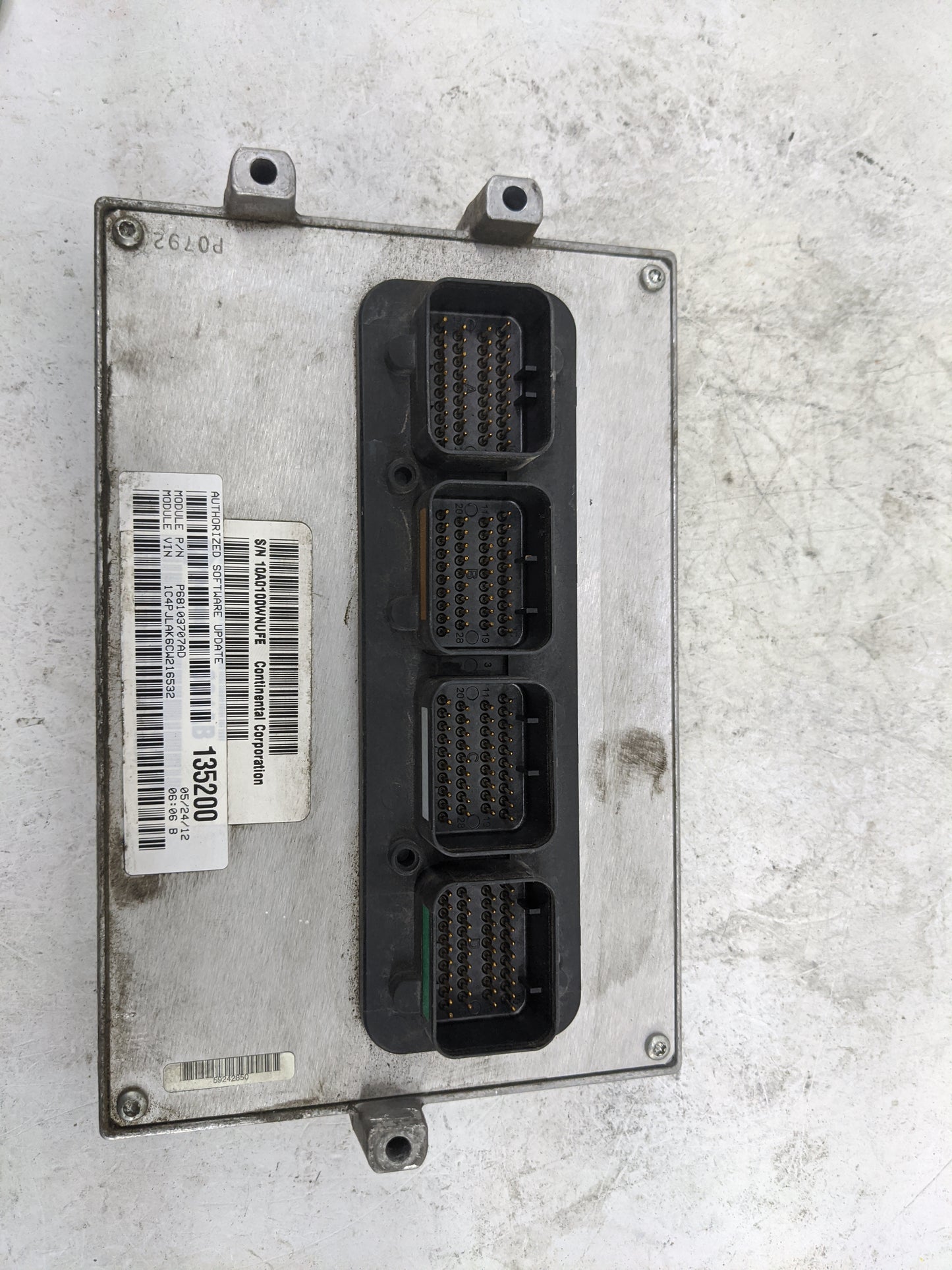 2012 Jeep Liberty PCM Engine Control Computer ECU ECM PCU OEM P/N:P68103707AD Fits OEM Used Auto Parts - Oemusedautoparts1.c
