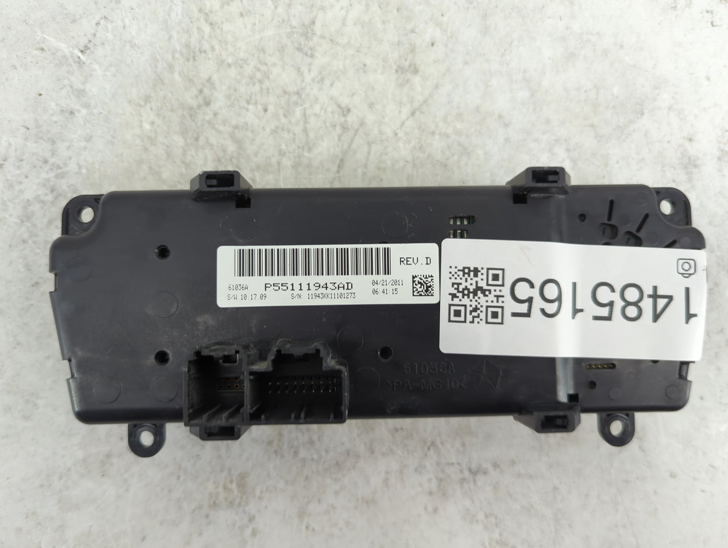 2010-2012 Jeep Liberty Climate Control Module Temperature AC/Heater Replacement P/N:P55111943AD Fits Fits 2010 2011 2012 OEM