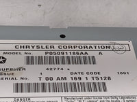 2012 Jeep Liberty Radio AM FM Cd Player Receiver Replacement P/N:P05091186AA Fits OEM Used Auto Parts - Oemusedautoparts1.co