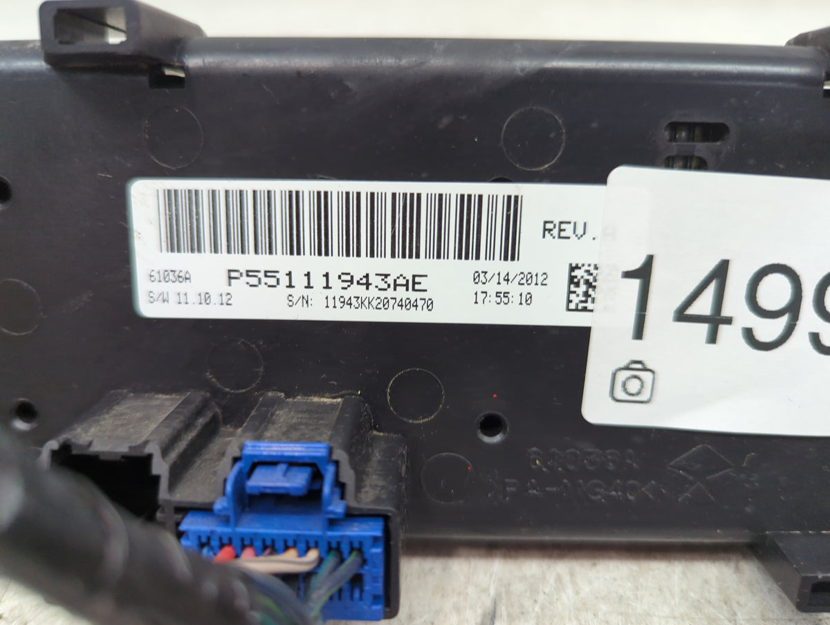 2012 Jeep Liberty Climate Control Module Temperature AC/Heater Replacement P/N:P55111943AE Fits OEM Used Auto Parts - Oemuse