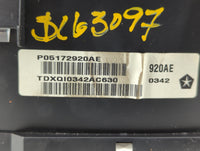 2012 Jeep Liberty Instrument Cluster Speedometer Gauges P/N:P05172920AE Fits OEM Used Auto Parts - Oemusedautoparts1.com