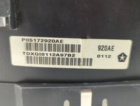 2012 Jeep Liberty Instrument Cluster Speedometer Gauges P/N:P05172920AE Fits OEM Used Auto Parts - Oemusedautoparts1.com