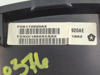 2012 Jeep Liberty Instrument Cluster Speedometer Gauges P/N:P05172920AE Fits OEM Used Auto Parts - Oemusedautoparts1.com