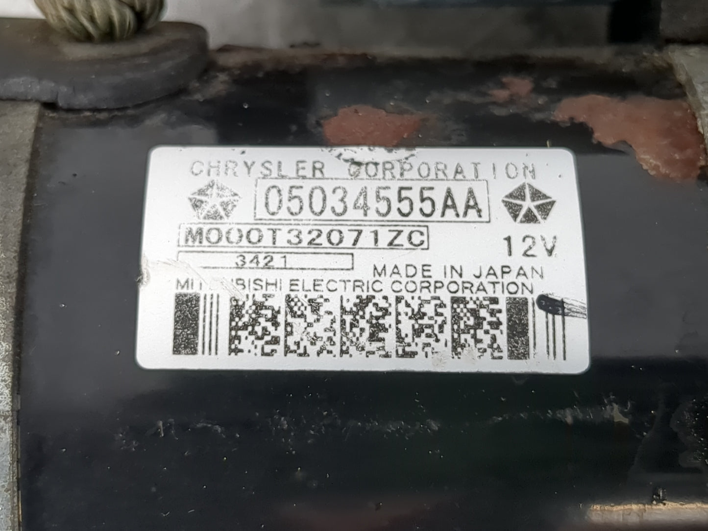 2007-2017 Jeep Patriot Car Starter Motor Solenoid OEM P/N:05034555AA Fits OEM Used Auto Parts - Oemusedautoparts1.com