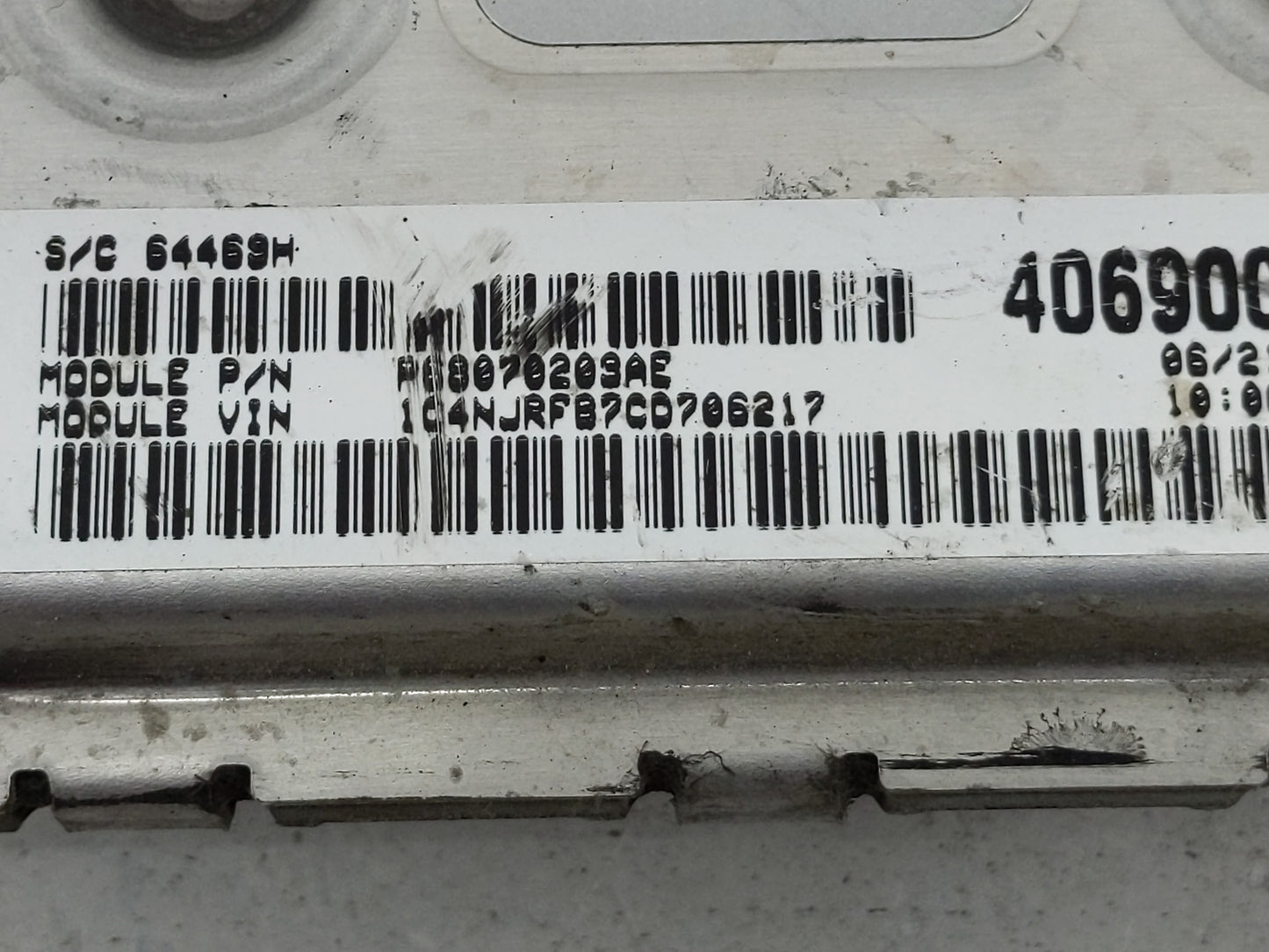 2012 Jeep Patriot PCM Engine Control Computer ECU ECM PCU OEM P/N:P68070203AD P05150607AC Fits OEM Used Auto Parts - Oemused