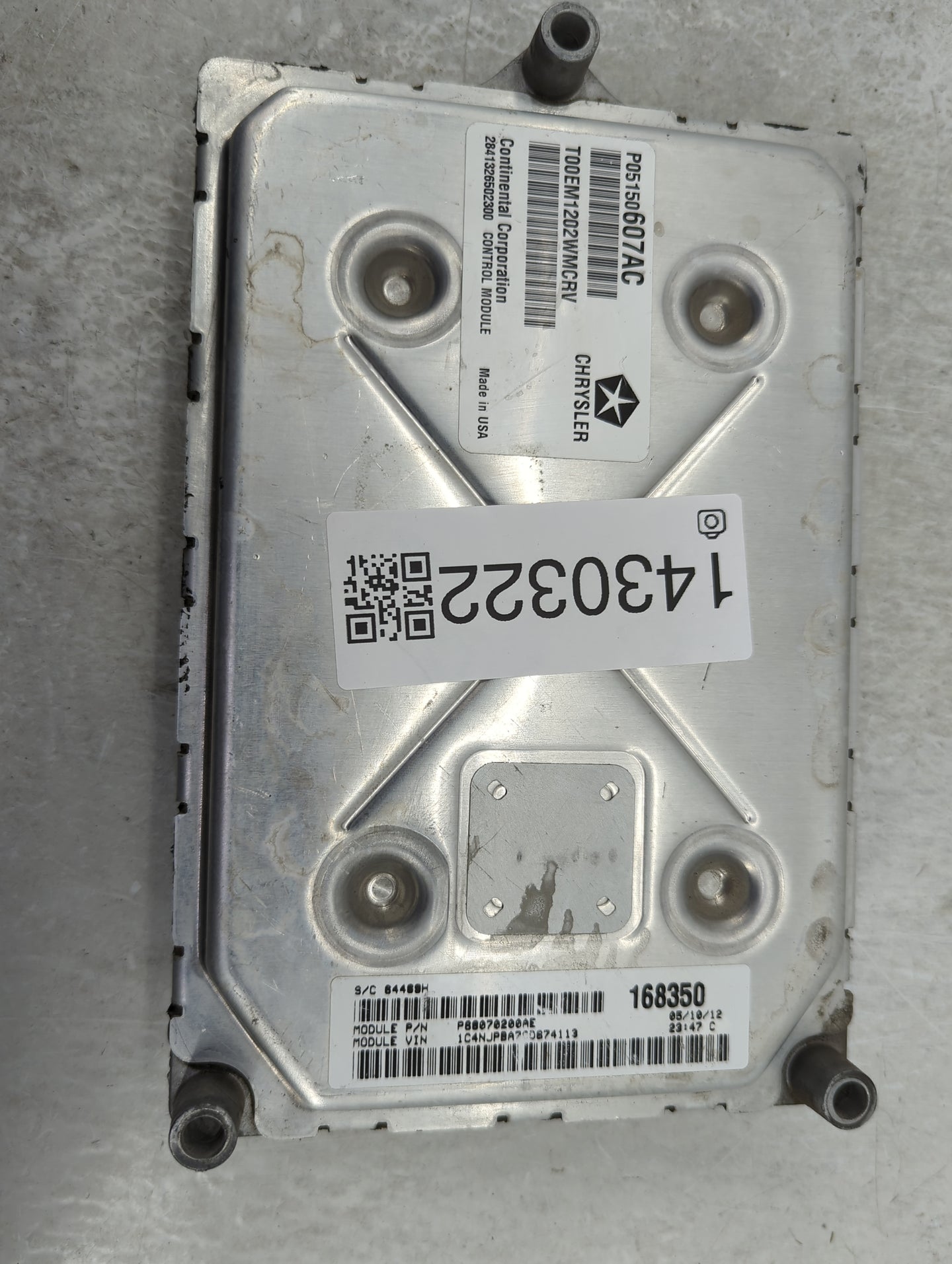 2012 Jeep Patriot PCM Engine Control Computer ECU ECM PCU OEM P/N:P05150607AC T00EM1202WMCRV, P68070200AE, 168350 Fits OEM U