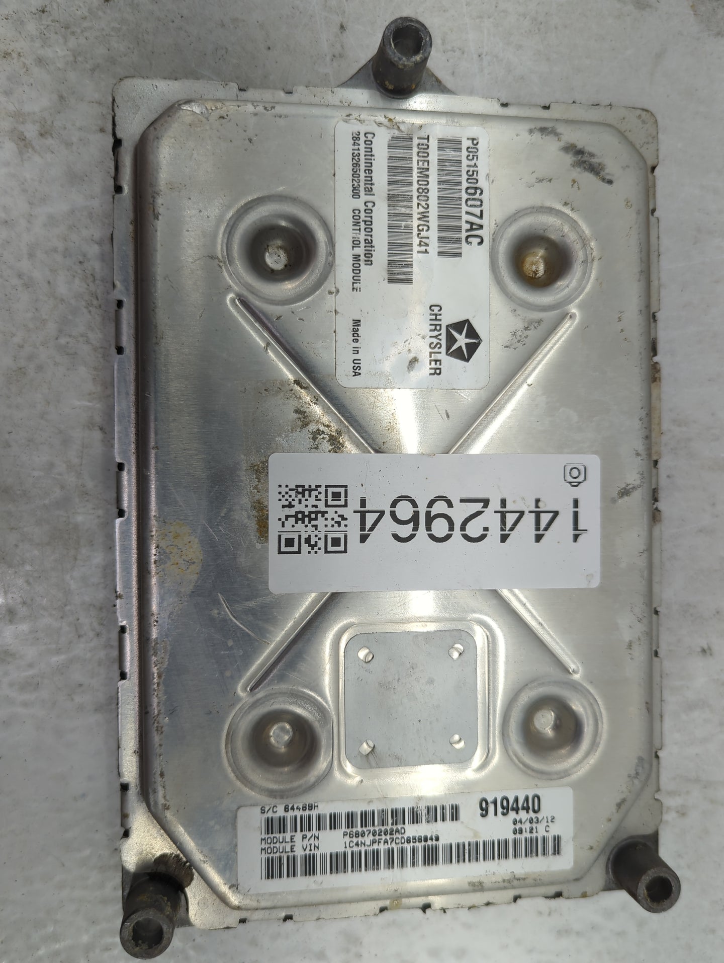 2012 Jeep Patriot PCM Engine Control Computer ECU ECM PCU OEM P/N:P05150607AC T00EM0802WGJ41, P68070228AD Fits OEM Used Auto