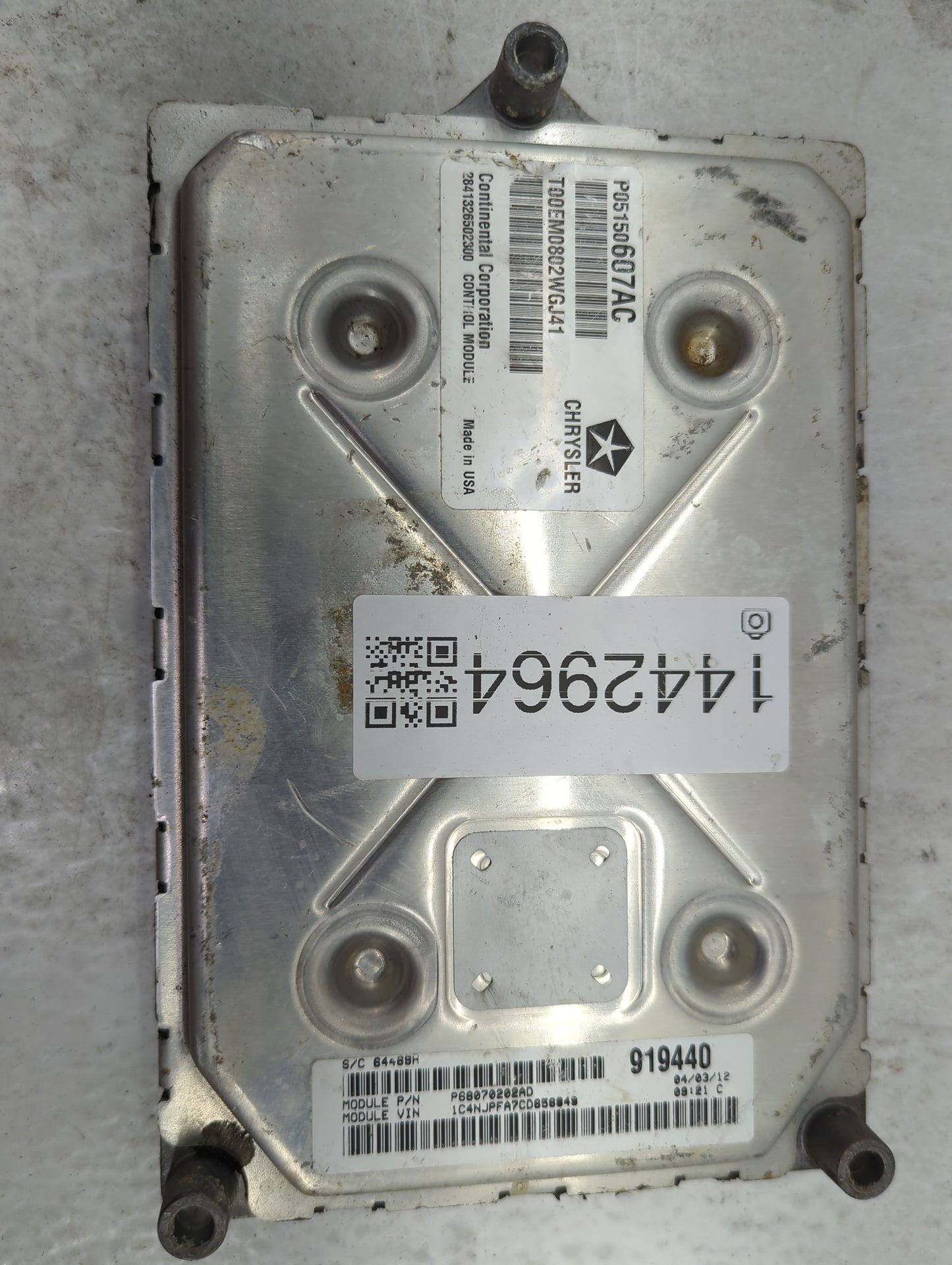 2012 Jeep Patriot PCM Engine Control Computer ECU ECM PCU OEM P/N:P05150607AC T00EM0802WGJ41, P68070228AD Fits OEM Used Auto