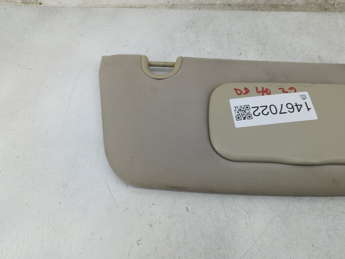 2012 Jeep Patriot Sun Visor Shade Replacement Passenger Right Mirror Fits OEM Used Auto Parts - Oemusedautoparts1.com
