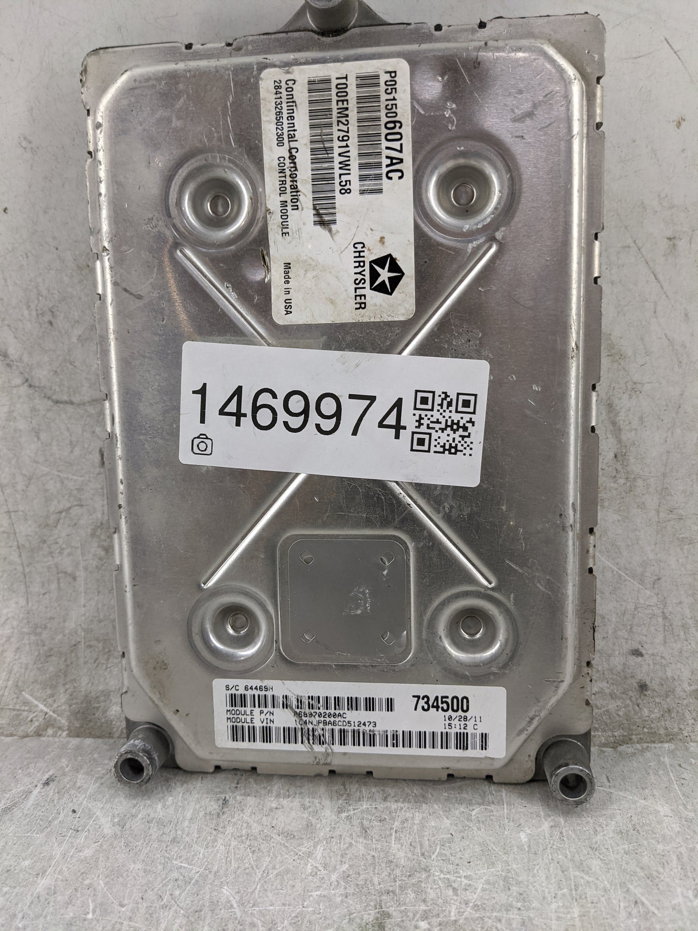 2012 Jeep Patriot PCM Engine Control Computer ECU ECM PCU OEM P/N:P05150607AC T00EM2791VWL58, 68072208AC Fits OEM Used Auto 