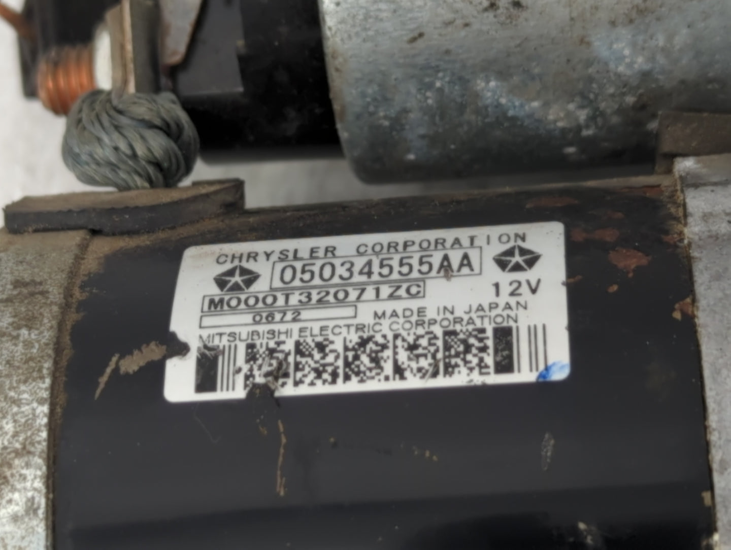 2007-2017 Jeep Patriot Car Starter Motor Solenoid OEM P/N:M000T32071ZC 0534555AA Fits OEM Used Auto Parts - Oemusedautoparts