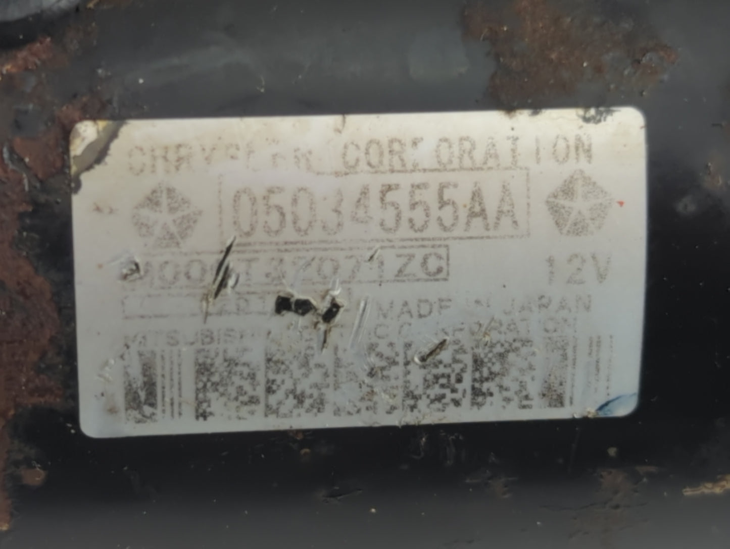2012 Jeep Patriot Car Starter Motor Solenoid OEM P/N:05034555AA M000T32071ZC Fits OEM Used Auto Parts - Oemusedautoparts1.co