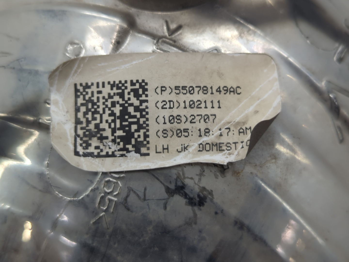 2007-2018 Jeep Wrangler Driver Left Oem Head Light Headlight Lamp - Oemusedautoparts1.com
