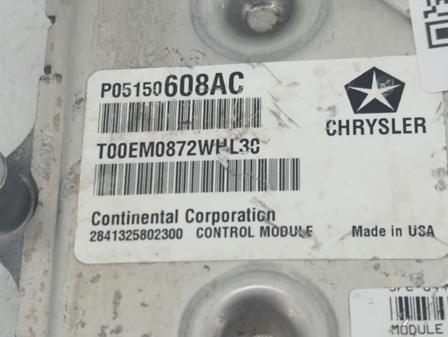 2012 Jeep Wrangler PCM Engine Control Computer ECU ECM PCU OEM P/N:P05150608AC Fits OEM Used Auto Parts - Oemusedautoparts1.