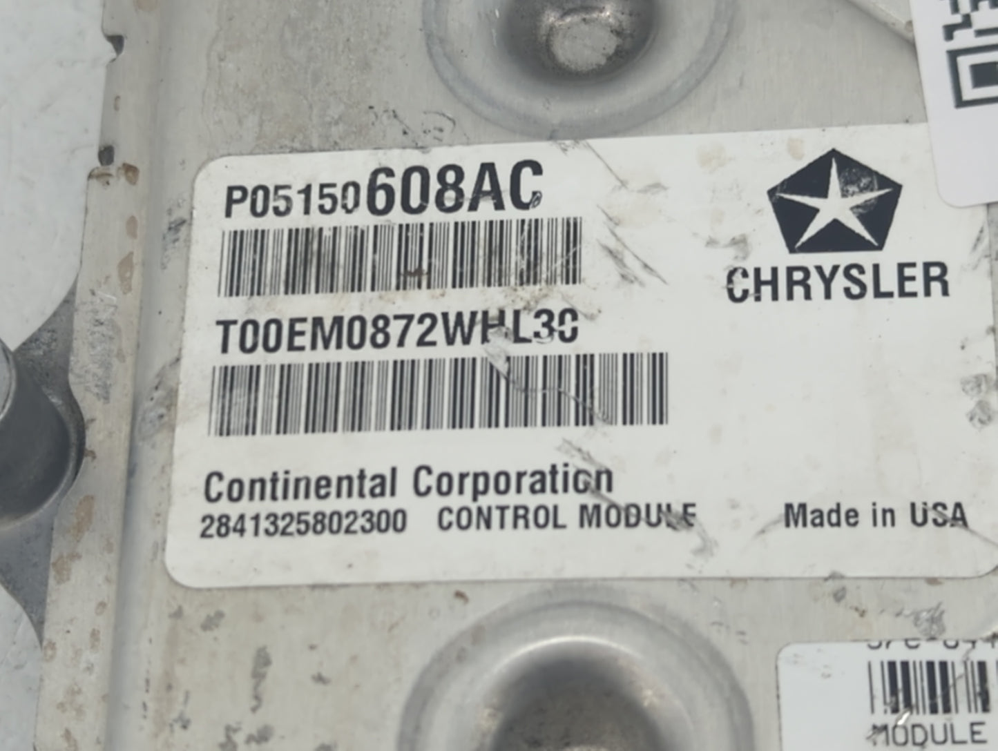 2012 Jeep Wrangler PCM Engine Control Computer ECU ECM PCU OEM P/N:P05150608AC Fits OEM Used Auto Parts - Oemusedautoparts1.