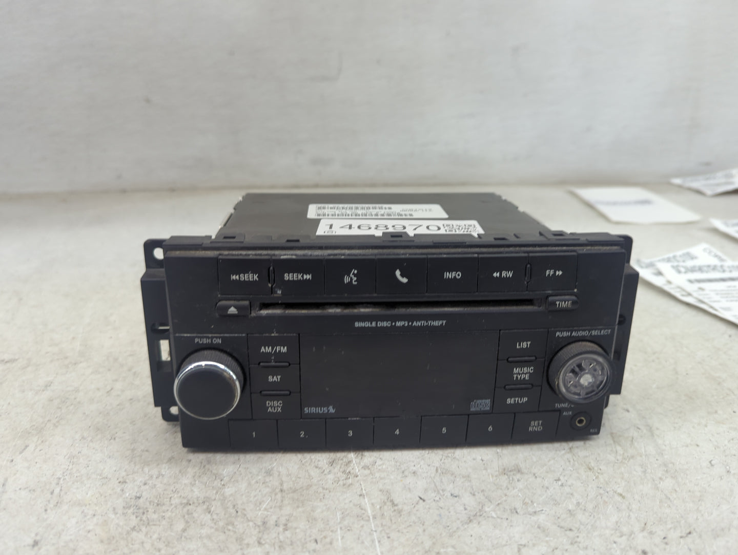 2012-2017 Jeep Wrangler Radio AM FM Cd Player Receiver Replacement P/N:P05091198AB SPNP05091198AB Fits Fits 2012 2013 2014 2