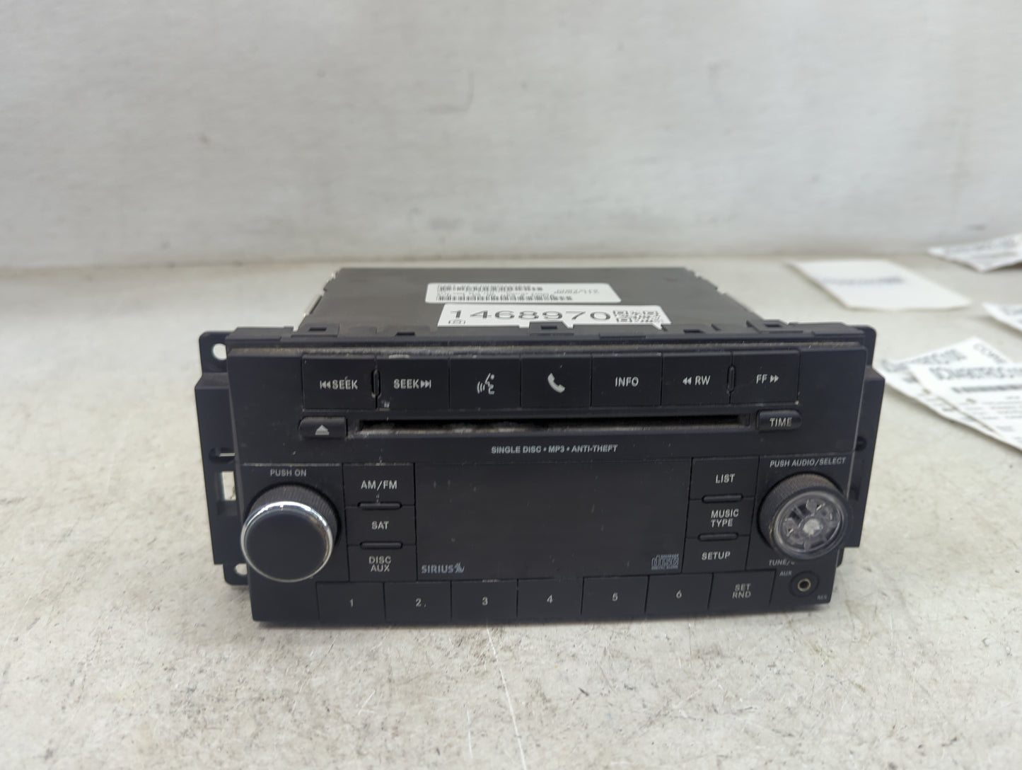2012-2017 Jeep Wrangler Radio AM FM Cd Player Receiver Replacement P/N:P05091198AB SPNP05091198AB Fits Fits 2012 2013 2014 2