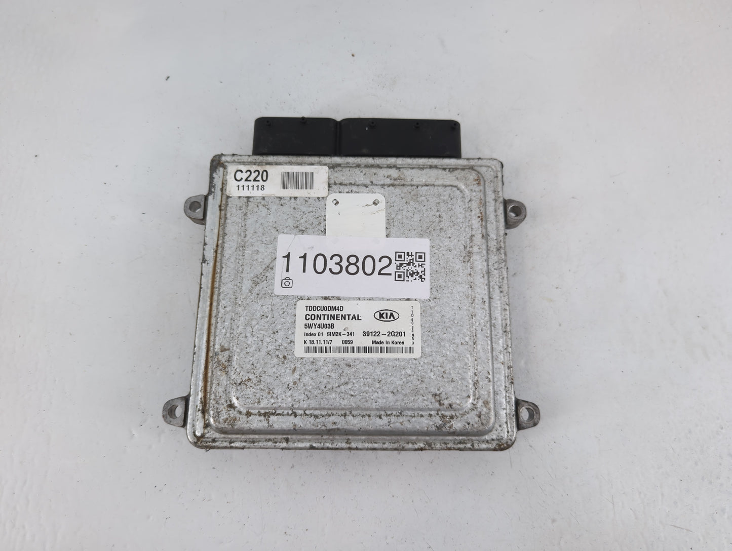2011-2013 Kia Forte PCM Engine Control Computer ECU ECM PCU OEM P/N:39122-2G201 Fits Fits 2011 2012 2013 OEM Used Auto Parts
