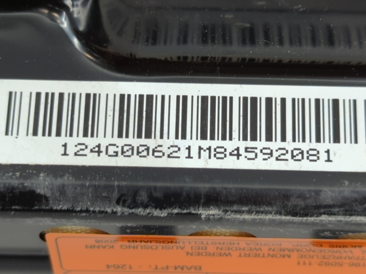 2010-2013 Kia Forte Air Bag Passenger Right Dashboard OEM Fits Fits 2010 2011 2012 2013 OEM Used Auto Parts - Oemusedautopar