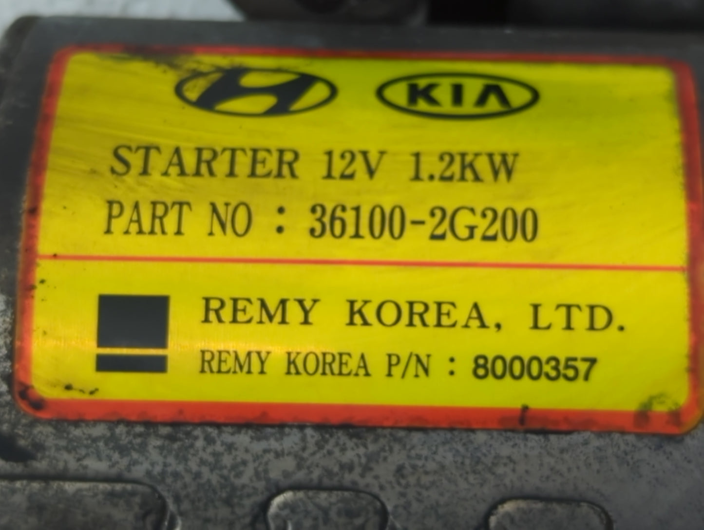 2010-2013 Kia Forte Car Starter Motor Solenoid OEM P/N:36100-2G200 Fits Fits 2008 2009 2010 2011 2012 2013 2014 2015 2016 OE