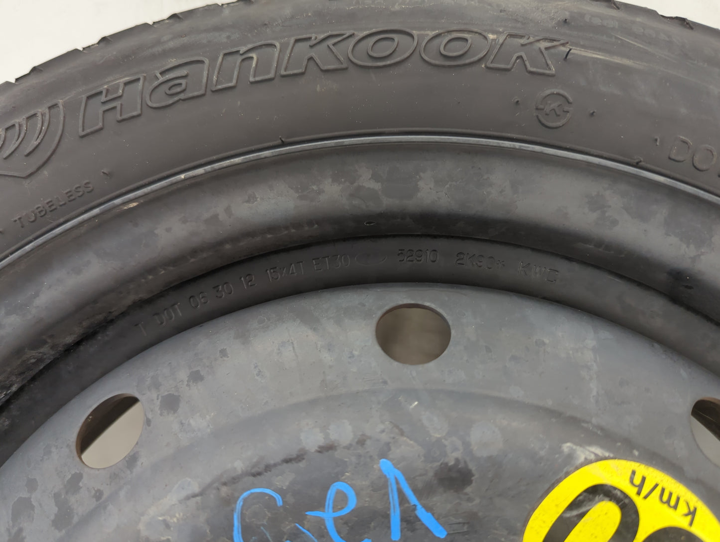 2010-2013 Kia Forte Spare Donut Tire Wheel Rim Oem 1490861 - Oemusedautoparts1.com