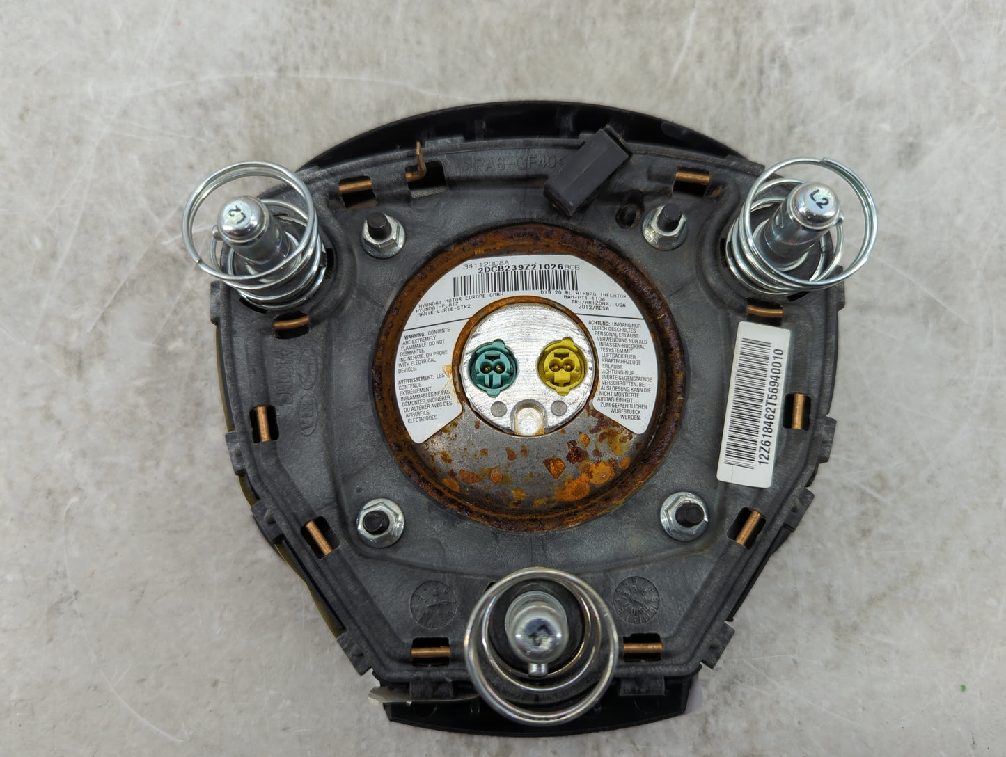 2012 Kia Optima Air Bag Driver Left Steering Wheel Mounted P/N:34112908A 2DCB239Z71026 Fits OEM Used Auto Parts - Oemusedaut
