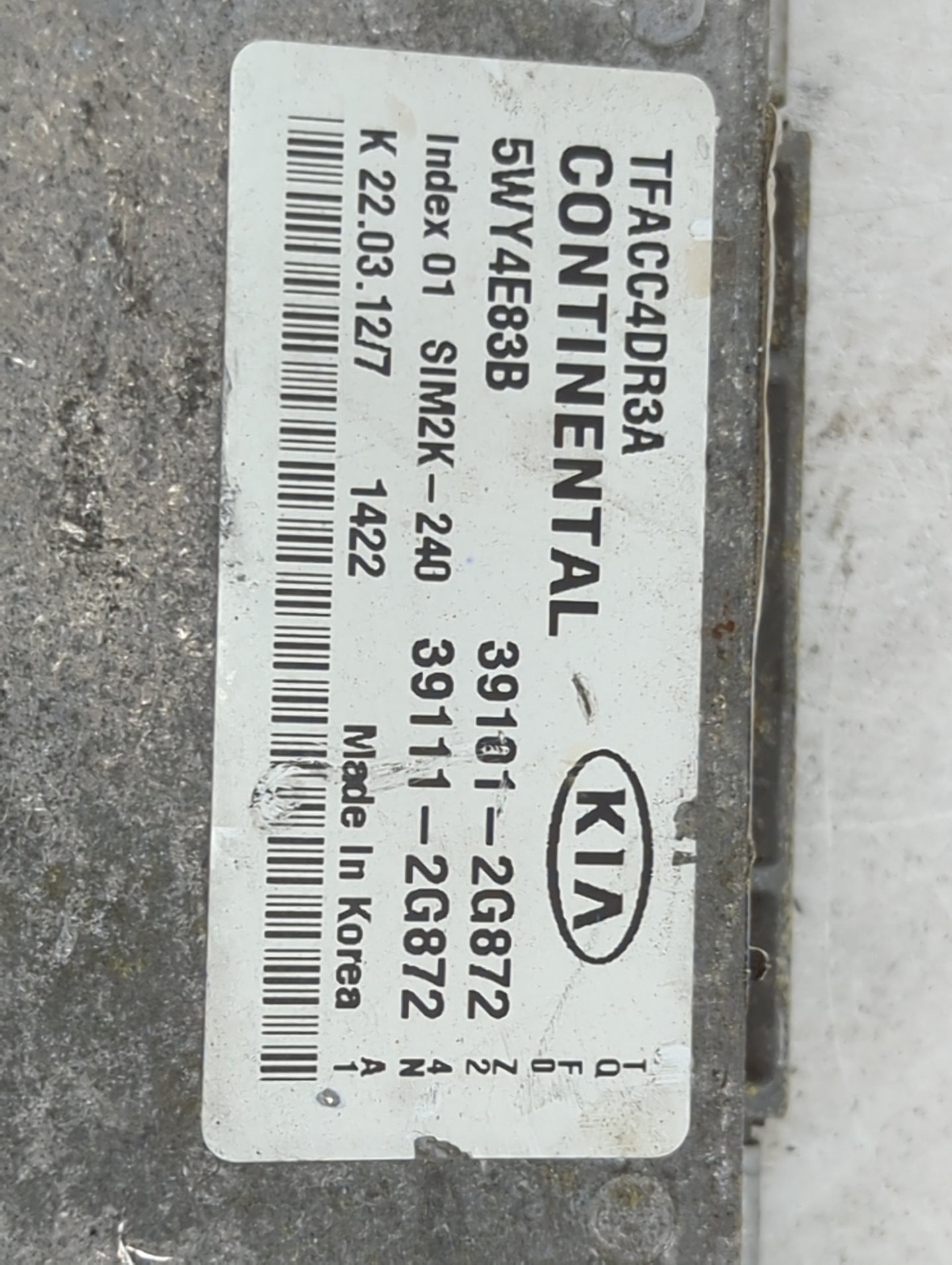 2011-2013 Kia Optima PCM Engine Control Computer ECU ECM PCU OEM P/N:39101-2G872 39111-2G872, 5WY4E83B Fits Fits 2011 2012 2