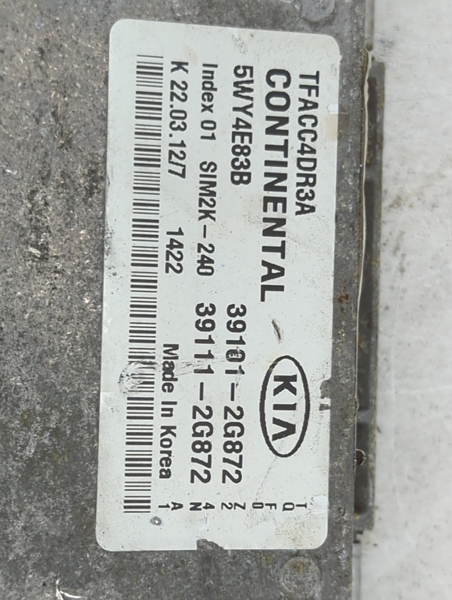 2011-2013 Kia Optima PCM Engine Control Computer ECU ECM PCU OEM P/N:39101-2G872 39111-2G872, 5WY4E83B Fits Fits 2011 2012 2