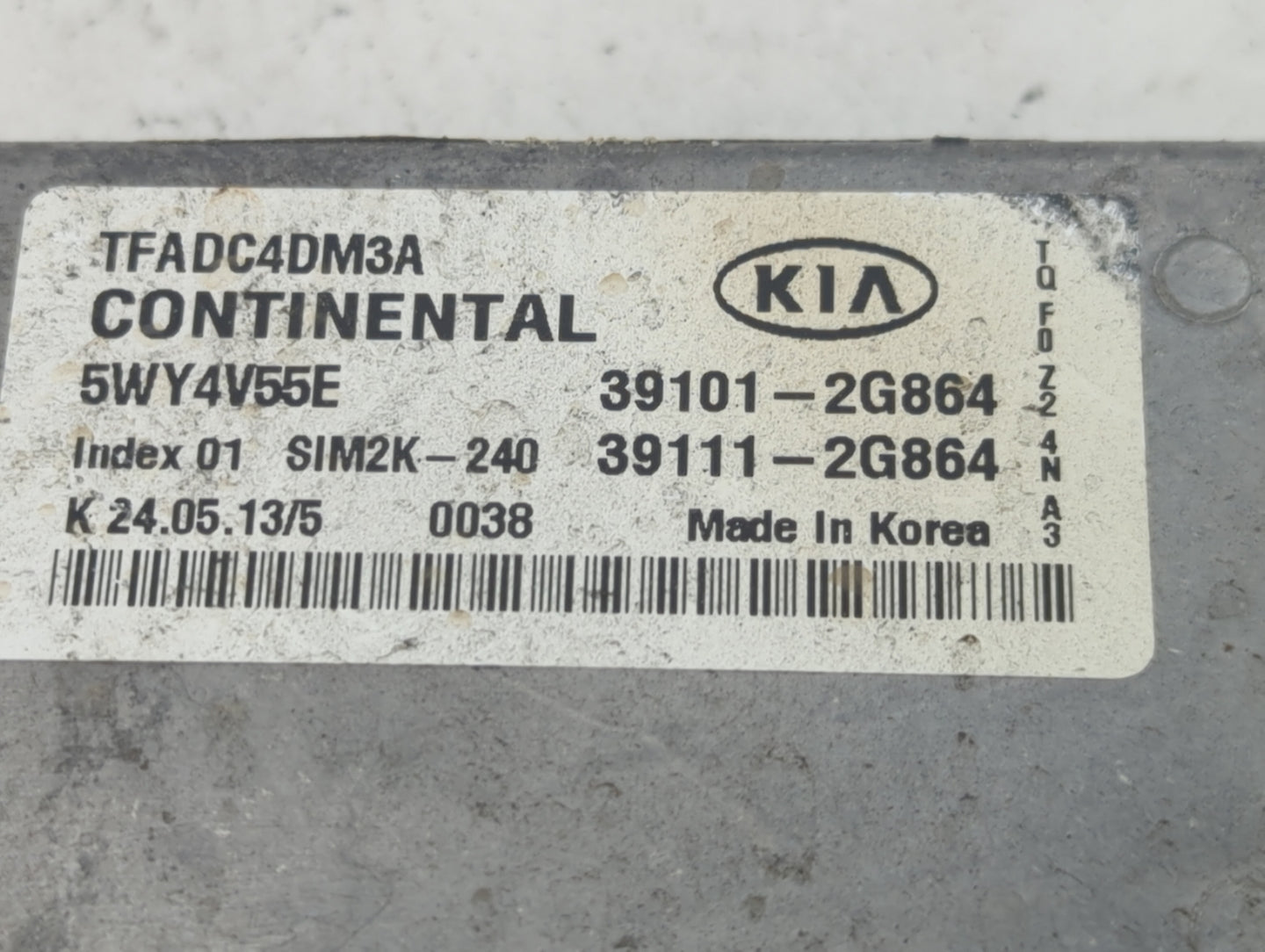 2011-2013 Kia Optima PCM Engine Control Computer ECU ECM PCU OEM P/N:TFACC4DM3A 5WY4E81A, 39101-2G862 Fits Fits 2011 2012 20