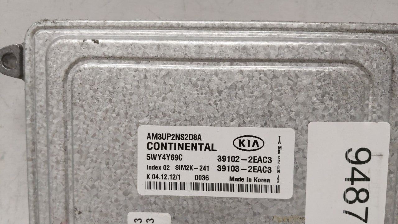 2011-2013 Kia Optima PCM Engine Control Computer ECU ECM PCU OEM P/N:39101-2G893 39101-2G890, 39111-2G890 Fits Fits 2011 201