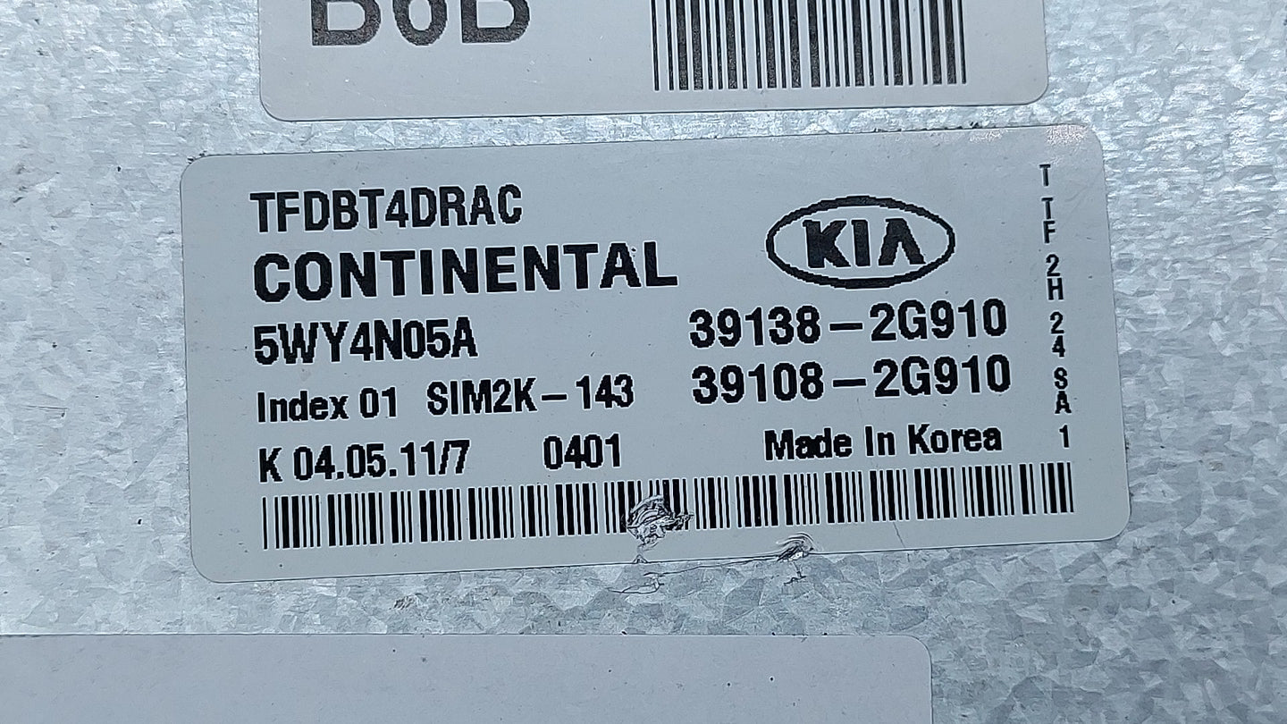2011-2013 Kia Optima PCM Engine Control Computer ECU ECM PCU OEM P/N:39108-2G912 39138-2G912, 39138-2G910 Fits Fits 2011 201