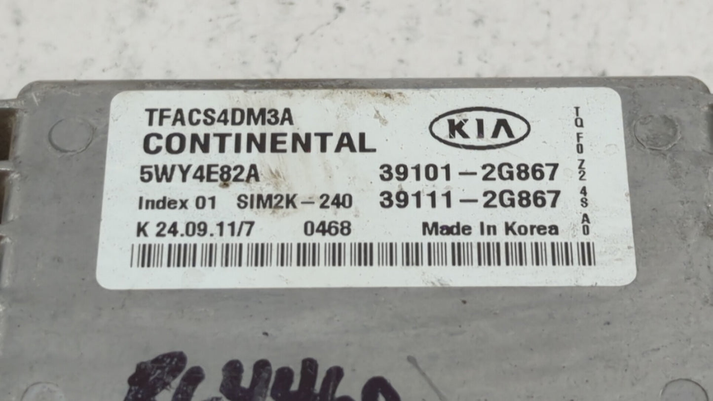 2011-2013 Kia Optima PCM Engine Control Computer ECU ECM PCU OEM P/N:39101-2G869 39101-2G867, 39111-2G867 Fits Fits 2011 201