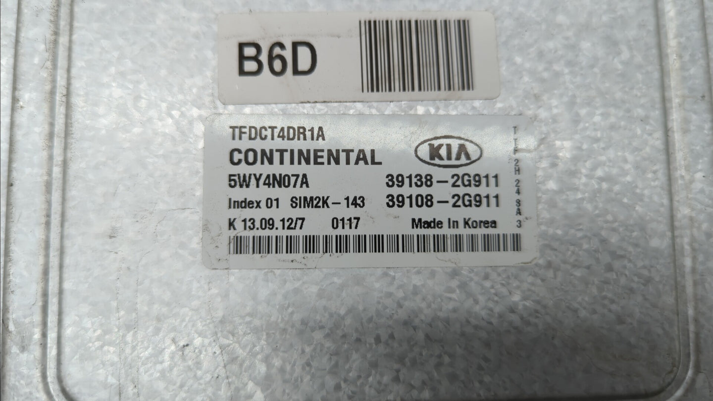 2011-2013 Kia Optima PCM Engine Control Computer ECU ECM PCU OEM P/N:39108-2G912 39138-2G912, 39138-2G910 Fits Fits 2011 201