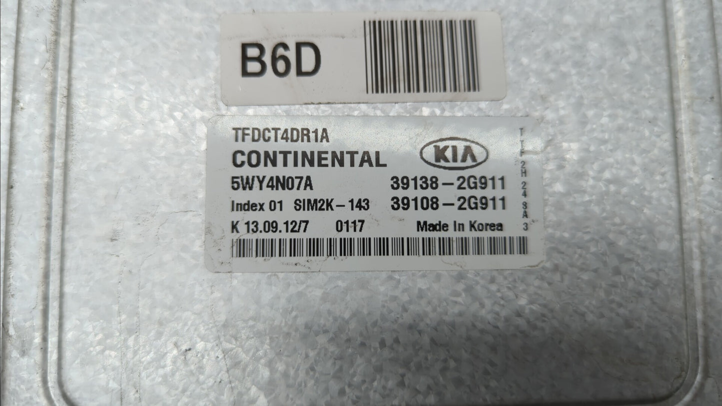 2011-2013 Kia Optima PCM Engine Control Computer ECU ECM PCU OEM P/N:39108-2G912 39138-2G912, 39138-2G910 Fits Fits 2011 201