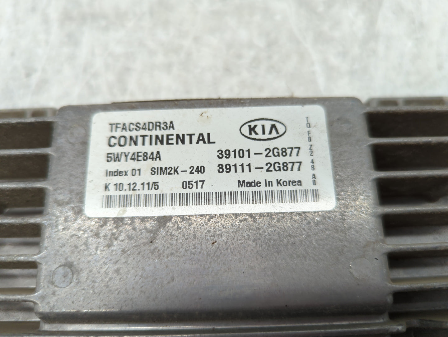 2011-2013 Kia Optima PCM Engine Control Computer ECU ECM PCU OEM P/N:39111-2G877 39101-2G877, 39101-2G876 Fits Fits 2011 201