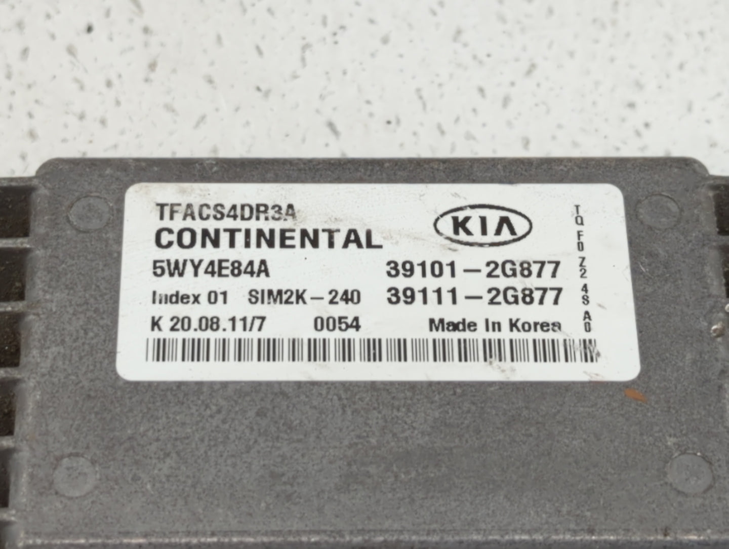 2011-2013 Kia Optima PCM Engine Control Computer ECU ECM PCU OEM P/N:39111-2G877 39101-2G877, 39101-2G876 Fits Fits 2011 201
