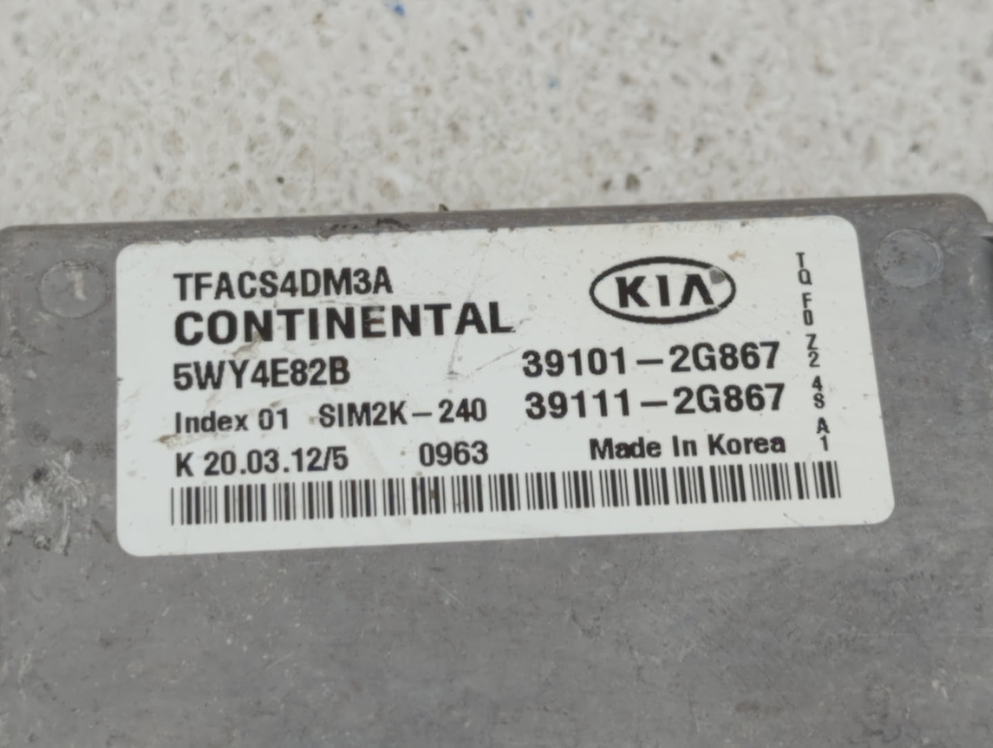 2011-2013 Kia Optima PCM Engine Control Computer ECU ECM PCU OEM P/N:39101-2G868 39101-2G869, 39101-2G867 Fits Fits 2011 201