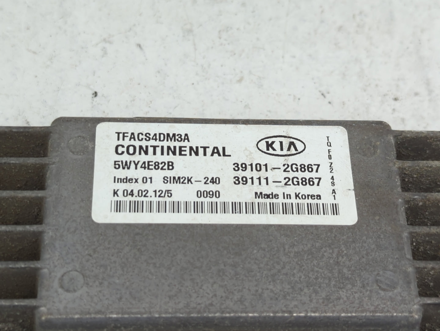 2011-2013 Kia Optima PCM Engine Control Computer ECU ECM PCU OEM P/N:39111-2G877 39101-2G877, 39101-2G876 Fits Fits 2011 201